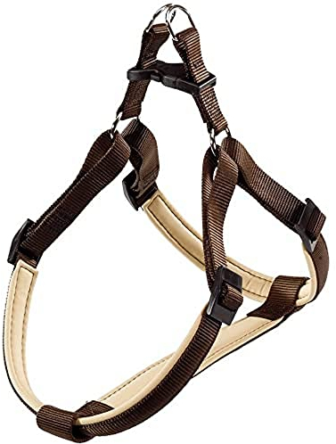 Ferplast Dog Harness DAYTONA, Medium Size Dog Harness, Padded, Adjustable, Brown