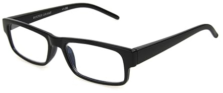 Foster Grant Men's Sloan Square Reading Glasses, Black/Transparent, 59 mm + 2.5