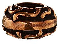 NKlaus Wikingerperle aus Bronze Sonne des NORDENS Lockenperle, 1 Stück | Höhe: 7,3mm; Innendurchmesser: 6mm; Breite: 11,9mm