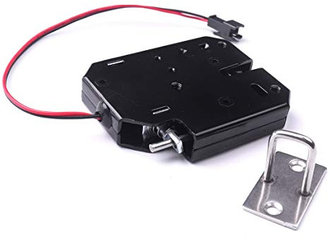 ATOPLEE Elektroniskt skåplås, 1 st DC 12 V 2 A kolstål magnetskåp fjäderlås för skåp låda skåp skåp (73 x 58 x 13 mm)