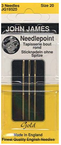 Gold Tapestry Hand Needles-Size 20 3/Pkg