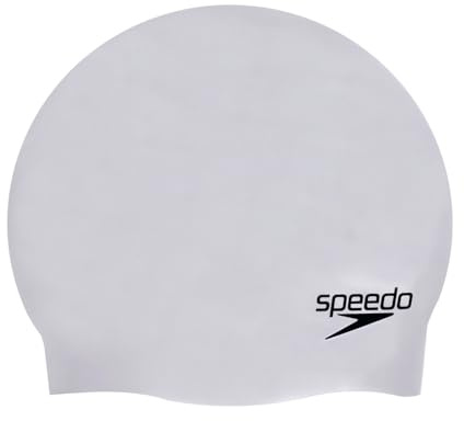 Speedo Unisex mössa Plain Moulded Silicone Cap badmössa, grå, en storlek