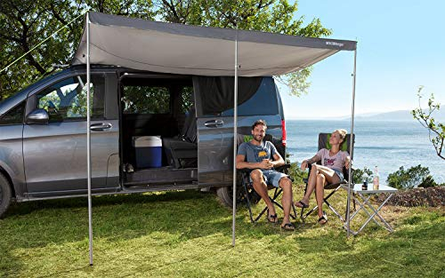Berger Sonnenvordach für Bus & Wohnwagen - Regenschutz und Sonnenschutz Strand Garten - Ideal für Campingbus, Markise, Keder oder Saugnapf-Montage