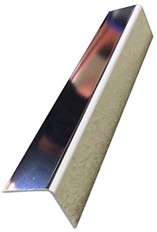 Silver Angle Trim PVC 90 Degree Angle Trim Chrome Bathroom Wall Panels 20mm 2.5m By DBS
