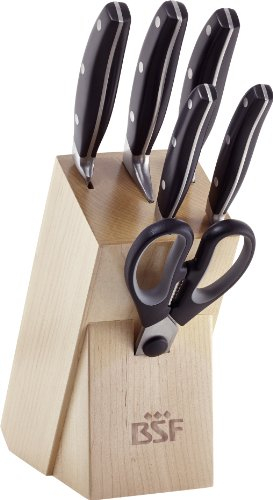 BSF 19911-000-0 Daytona Messerblock, 7-teilig, Natur, Schwarz, Silber