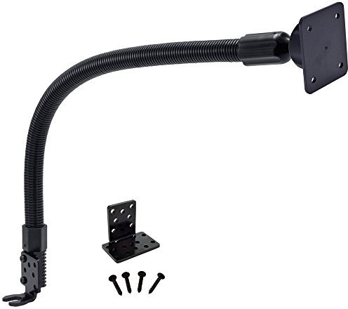 ARKON Mounts Car or Truck Seat Rail or Floor Mount for Satellite Radios | 4-Hole AMPS Head | Flexible 22 Gooseneck Arm | For GPS, Satellite Radios, and 4 Hole AMPS pattern | GN088-SBH-AMPS-L22