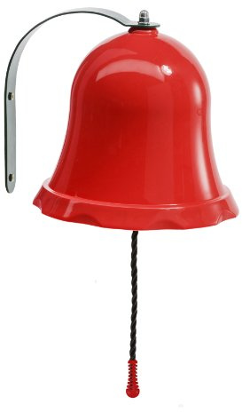Little Duck Bear Bell Including Fittings For Kids Climbing Frames or Tree Houses - Red.