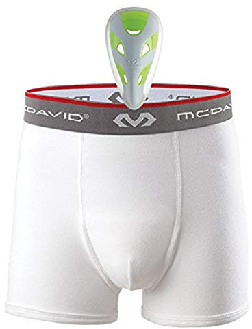 McDavid Boxershorts mit FlexCup, Jugendliche, Größe L, Weiß