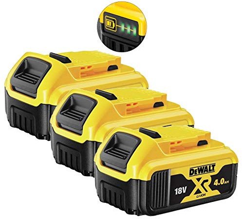 3 x DeWalt DCB182 18v 4.0Ah Li-Ion Battery XR Range Lithium Ion Genuine 4amp UK