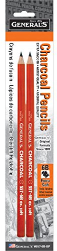 Charcoal Pencils 2/Pkg-6B