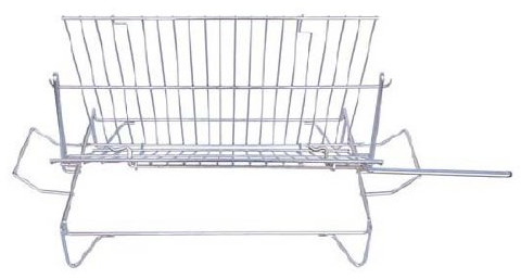 Flores Cortés 33511 - Parrilla Doble giratoria cincada, 85 x 40 x 20 cm, Color cincado