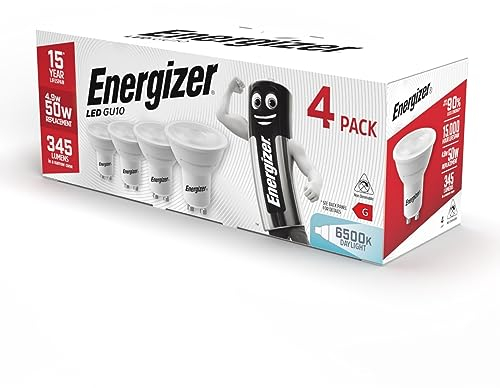 Energizer Lot de 4 ampoules LED GU10 4,2 W 50 W (lumière du jour non variable)