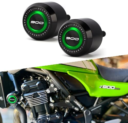 Modeer Kompatibel mit Z900 Z900RS 2017-2023 (NICHT für 2024) Motorradrahmen Antikollisions-Fallschutz Slider Crash z900 z 900rs Zubehör (Grün)