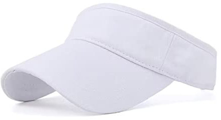 QICHEN Visor Cap Damen Sommer Sonnenschild Sports Golf Sonnenblende mit Klettvers (Weiß)