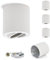GeyouLux Aufbauspot GU10, 30° Schwenkbar Deckenspots Weiß, Φ80×84mm Aufbaustrahler mit GU10 Fassung, Aufbauleuchte aus Aluminium, Rund Aufputz 230V Downlight, 4 Stück(Keine Lichtquelle)