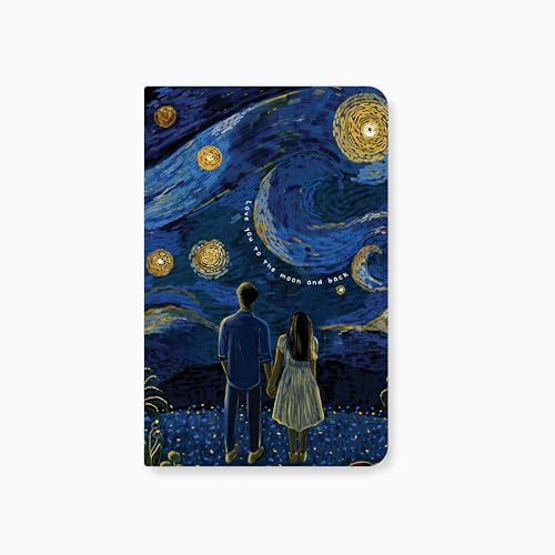 FAKTORNOTERINGAR A5 Anteckningsbok: Styrd | 90 GSM | 160 sidor (Love You To The Moon and Back)