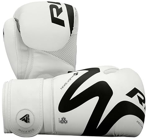 RDX Boxningshandskar Sparring Muay Thai Pro träning, Maya Hide läder, kickboxning tung boxningssäck fokus vantar kuddar dubbel ände boll träning, MMA fitness gym bagage, ventilerad handflata, män