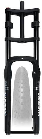 HZXQCVB 20in/26in Fatbike-Gabel 4,0-Reifen Luftgefederte Gabel 1-1/8“ Scheibenbremse Steckachse 15x135mm Federweg 190mm Einstellbare Zugstufe Gabel Für Snow Beach Bike(26IN)