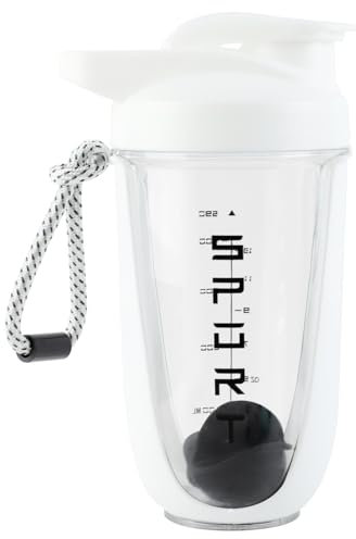 EACHPT Protein Shaker 600 ml Coctelera de Proteínas para batidos Complementarios, Shaker Proteine con tapón de rosca, tamiz y escala de Medición A prueba de fugas, sin BPA ni DEHP