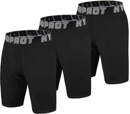 HYCOPROT Pantalones Cortos de Compresión para Niños Ropa Interior Deportiva Transpirable para Jóvenes Pantalones Cortos de Secado Rápido Leggings para Baloncesto Fútbol