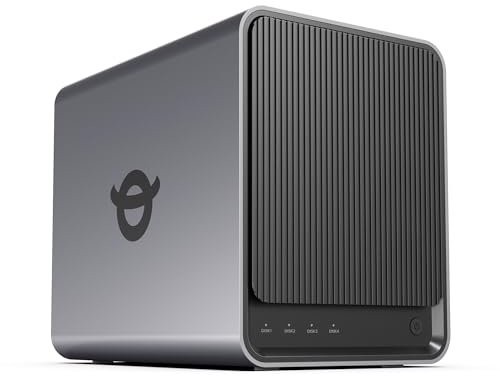Yxk IRONCOW Zero 1 Pro 4-Bay Desktop NAS, Intel N100 Quad-Core 3.4 GHz CPU, 8GB DDR4 RAM, 2 * 2.5GbE, 4K HDMI, Network Attached Storage (Diskless)