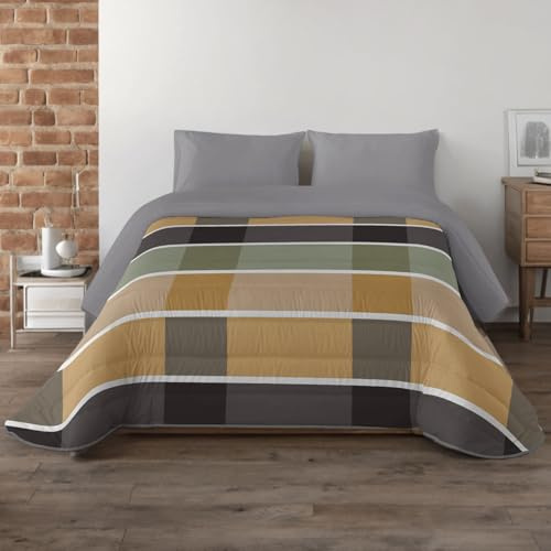NATURALS - Edredón Nórdico Estampado 300 Gramos Cama 150-100% Microfibra Transpirable Tacto Pluma - 250x260 cm - Acolchado Extra Suave - Otoño/Invierno - Fabricado en España