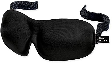 Bucky 40 Blinks No Pressure Solid Eye Mask for Sleep & Travel, Black, One Size