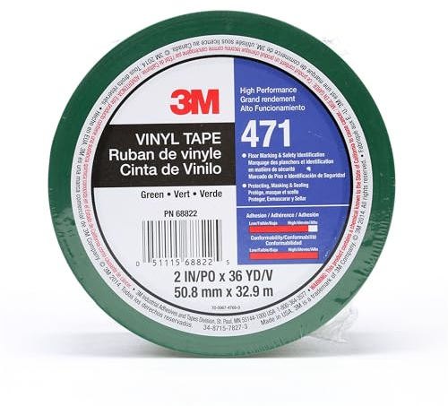 3M 471 Cinta de vinilo, verde, 50 mm x 33 m (1 unidades)