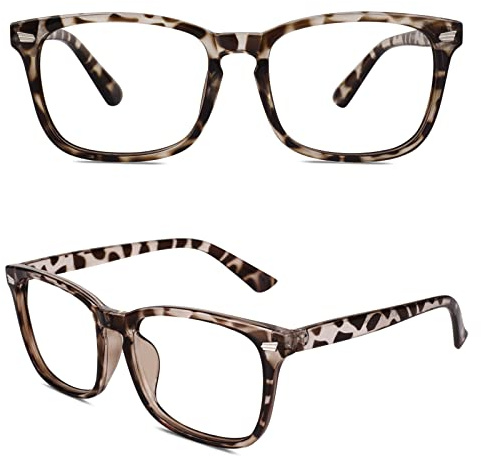 CGID Mode Brille Ohne Stärke,Fake Nerd Brille Fensterglas Damen Herren 100% UV400 Schutz