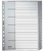 Leitz Plastikregister Zahlen 1-31, A4, PP, 31 Blatt, grau