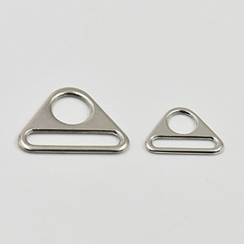 '20 Pcs Metal Adjuster Triangle 1'' 1.5'' 25mm 38mm With Bar Swivel Clip D Ring Buckle Solid Cast'