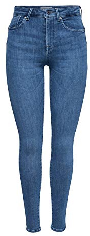 ONLY NOS Onlpower Mid Push Up SK Rea2981k Noos, Jean Skinny Femme, Bleu (Light Blue Denim Light Denim), 42 /L30 (Taille Fabricant: X-Large)