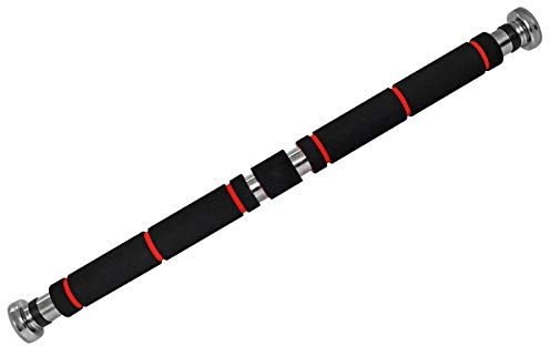 SportVida Klimmzugstange Tür für türrahmen. Pull up Bar Door Frame. Türstange für das Training zu Hause oder im Fitnessstudio. Einstellbare Breite. (Width: 63-100)
