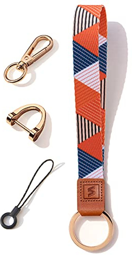 SENLLY Porte-clé Lanière de Poignet, Conception de Motifs Originale Cordon pour Clés