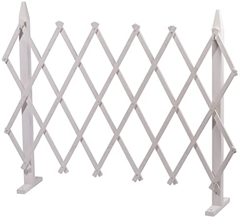 dobar® green label 29180FSCe Faltbares Rankgitter Gr. S | Rankhilfe Massivholz | Kletterhilfe für Rankgewächse | Ranknetz für Kletterpflanzen | Sichtschutz für Terrasse/Balkon | 110 x 80 cm | Weiß