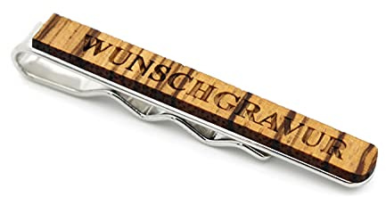 NaturSchatulle Krawattennadel Holz Personalisierte Krawattenklammer 5cm Edelstahl Herren Krawatten Clip Tie Bar Hochzeit Business Bräutigam
