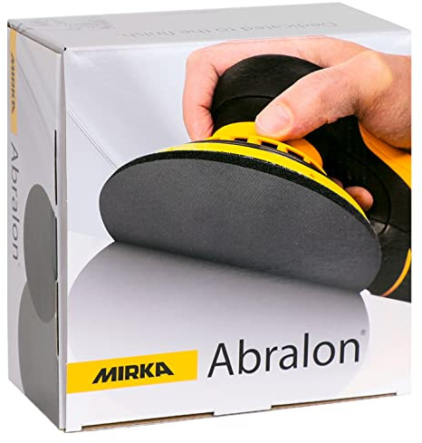 Mirka Abralon Muela pulidora Ø 125 mm grano 360 cierre adhesivo | Muela pulidora con cierre adhesivo grano 360 para lijar y pulir laca madera plásticos paquete 20 unidades