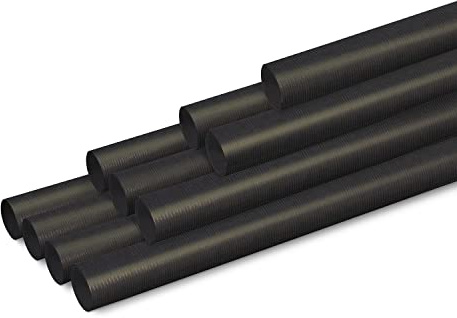 Clairefontaine 95729C - Karton mit 10 Rollen gerilltes Kraftpapier 65g, 3mx0,70m, Schwarz, 1 Karton