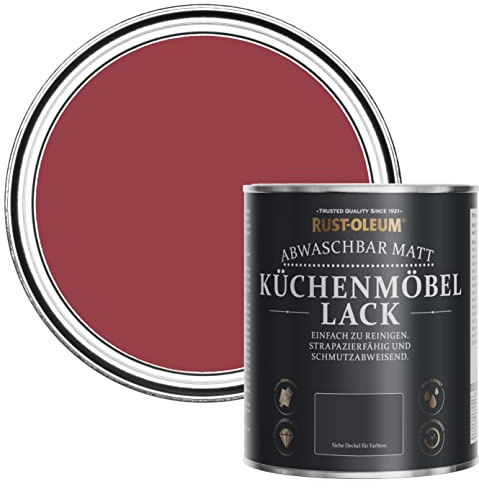 Rust-Oleum abwaschbare Küchenschrankfarbe in rot mit Matt Finish - Soho 750ML