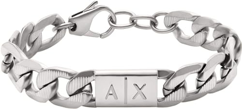 Armani Exchange Herren-Edelstahlarmband mit Karabinerverschluss