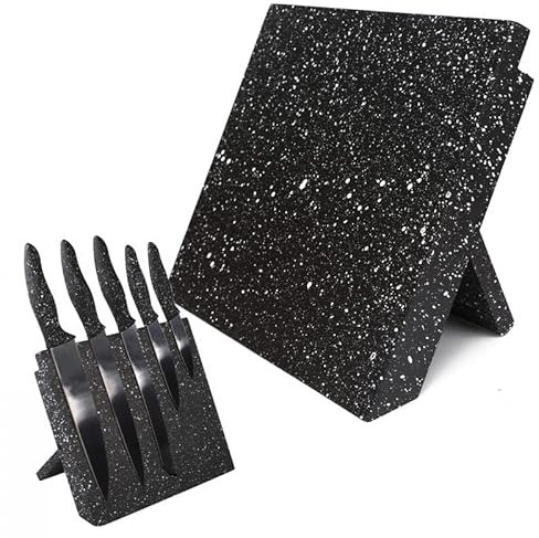 CEPPO MAGNETICO PORTACOLTELLI DA CUCINA IN LEGNO NERO MARMORIZZATO