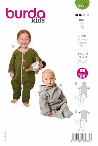 Burda Schnittmuster, 9235, Overall [Kinder, Gr. 56-98 ] Level 2 leicht