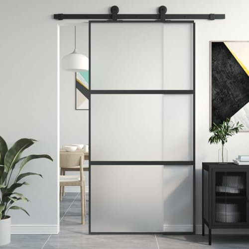 NITCA Porta Scorrevole Esterno Muro e Doccia in Vetro Temperato e Alluminio, Tipo 3 102,5x205 cm per Bagno, Cucina e Studio