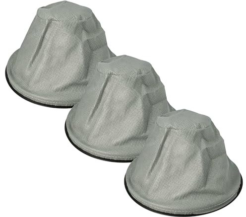 vhbw 3x filtro a sacco sostituisce 5900779934771 per aspiratore per camino, aspiracenere - Filtro di ricambio, lavabile grigio/nero