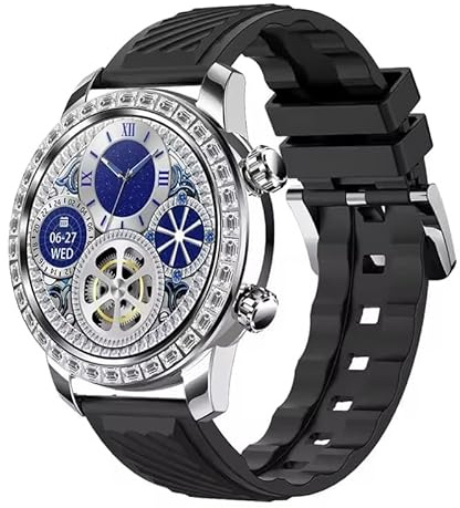 Ebmbook Luxury 1.52 AMOLED Smartwatch Pro Max Round | Waterproof, Heart Monitoring | Full Touch Retina HD Screen | HD Bluetooth Calling | Fitness Tracking | Compatible with Android & iOS