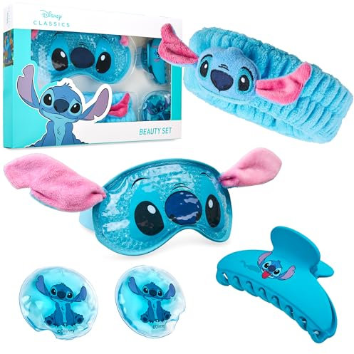 Disney Stitch Coffret Beauté Masque Froid Yeux, Accessoires de Soins pour Elle