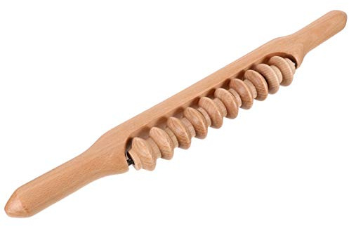 Baluue Wooden Therapy Massage Roller Massagepinne För Avkoppling Kroppen Lätt Och Kompakt För Hemmabruk Och Träning