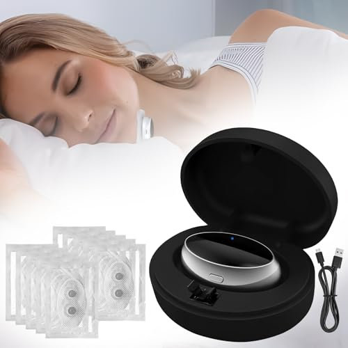 Schnarchstopper, Intelligentes Anti Schnarch Gerät, Anti Schnarch Pflaster, Magnetisches Sleepease Gerät mit 3 Gang Einstellung, Atmen Sie Leicht, for Männer Frauen