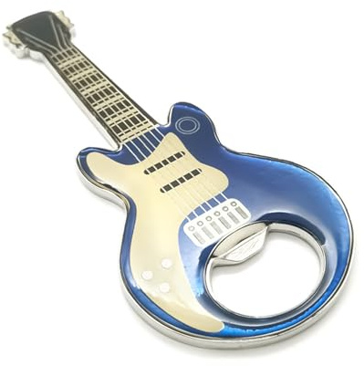 Volumoon Flaschenöffner in Form einer Gitarre mit Magnet, Mini-Flaschenöffner aus Metall, leicht transportierbar, für Kronkorken, Bierflaschenöffner für Zuhause, Männer