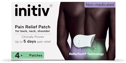 Initiv Parches Alivio del dolor leve a moderado de la espalda, sin medicamentos, clínicamente probado, 4 parches